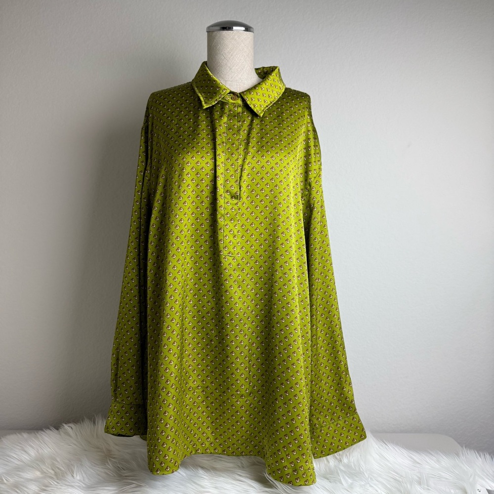 MICHAEL Michael Kors Olive Geometric Blouse